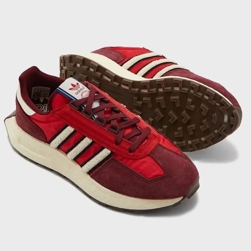 EUC Adidas Men's Burgundy and Red Sneakers - Picture 2 of 8